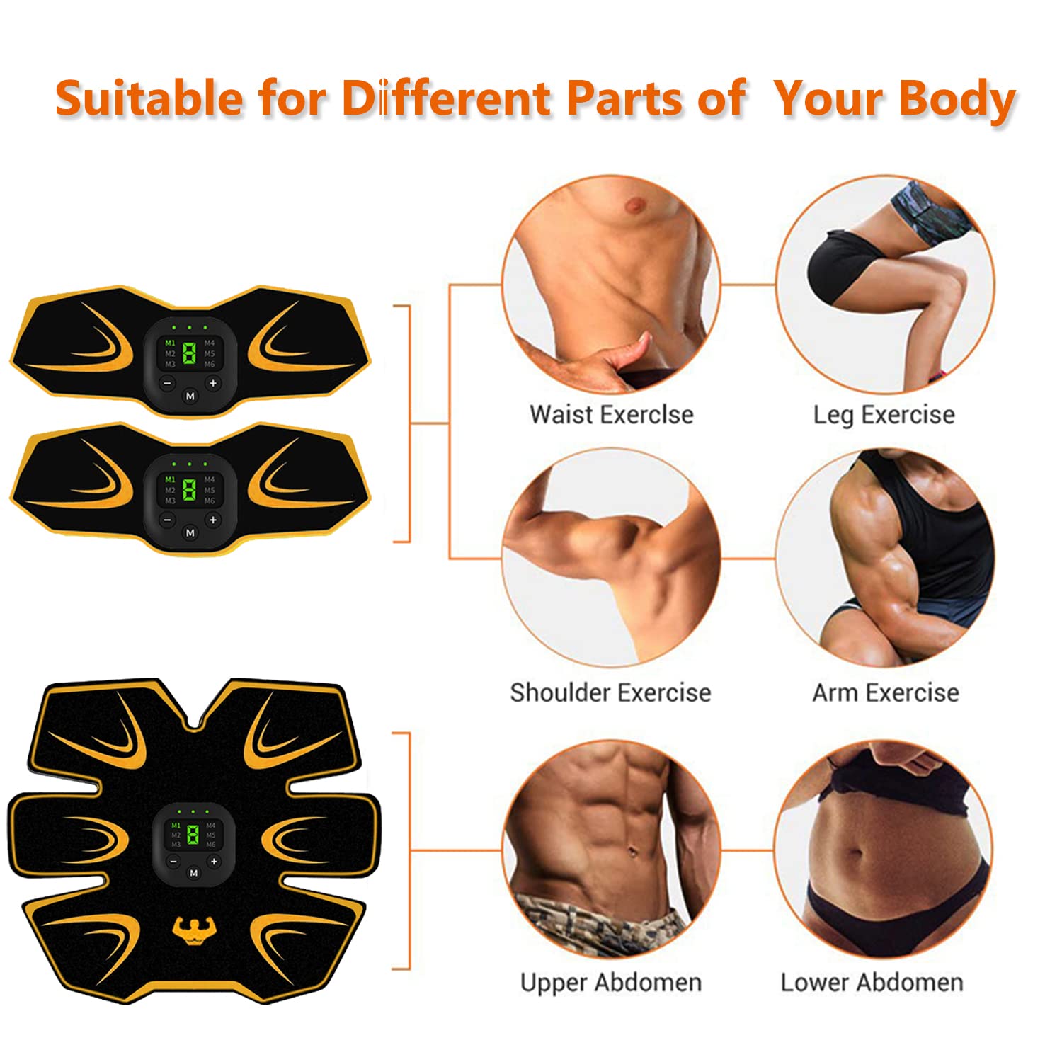 Ab Machine WARDBES Abs Trainer, EMS Training Device, Abdominal Muscle Trainer Electric Ab Belt Does It Work