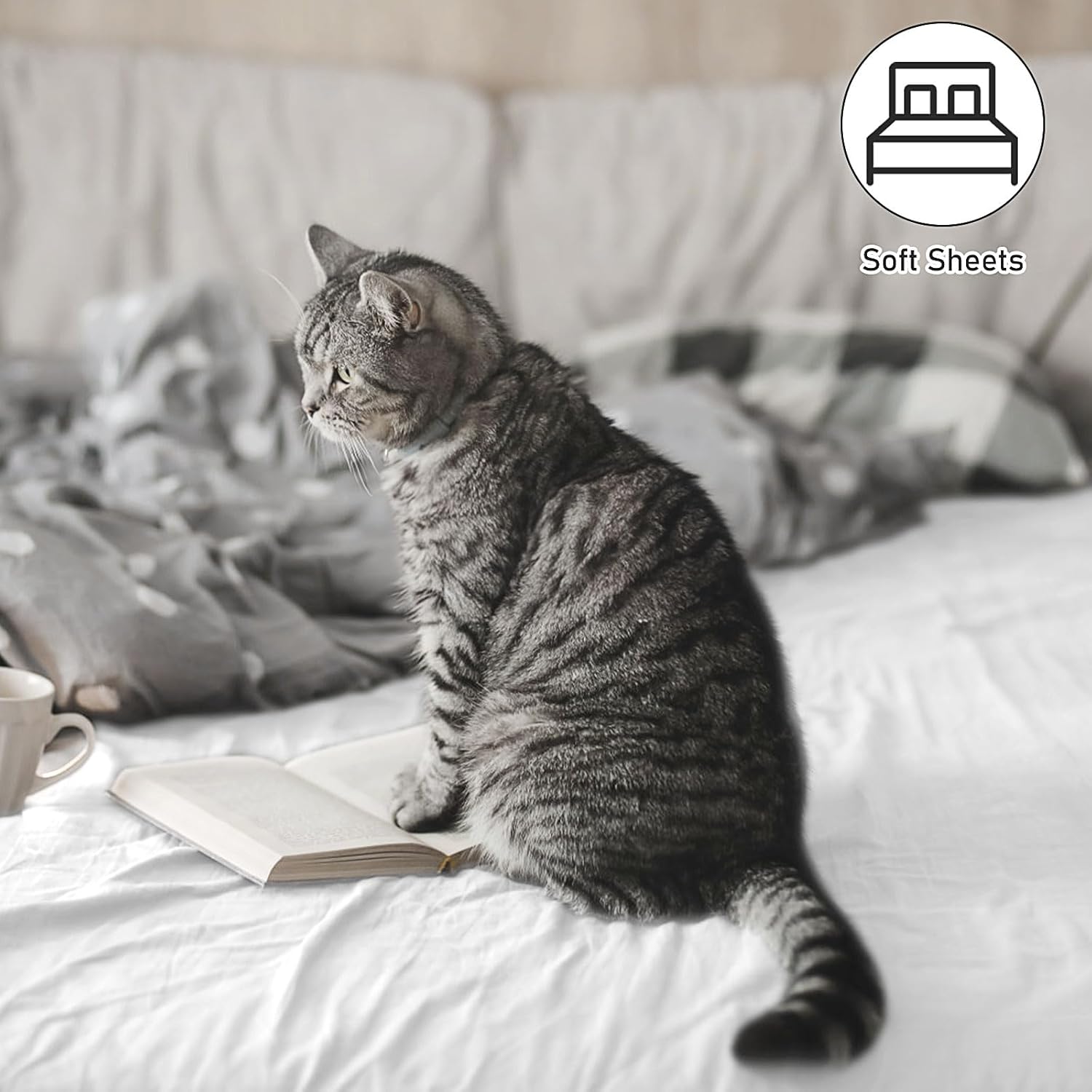 10 Pack Bedding Twin Fitted Sheets Bulk Fitted Bed Twin Size Sheet 39'' x 75'' Single Size Bottom Sheets up to 12 Inches, Ideal for School Dormitory Home Salons Hotels (White)