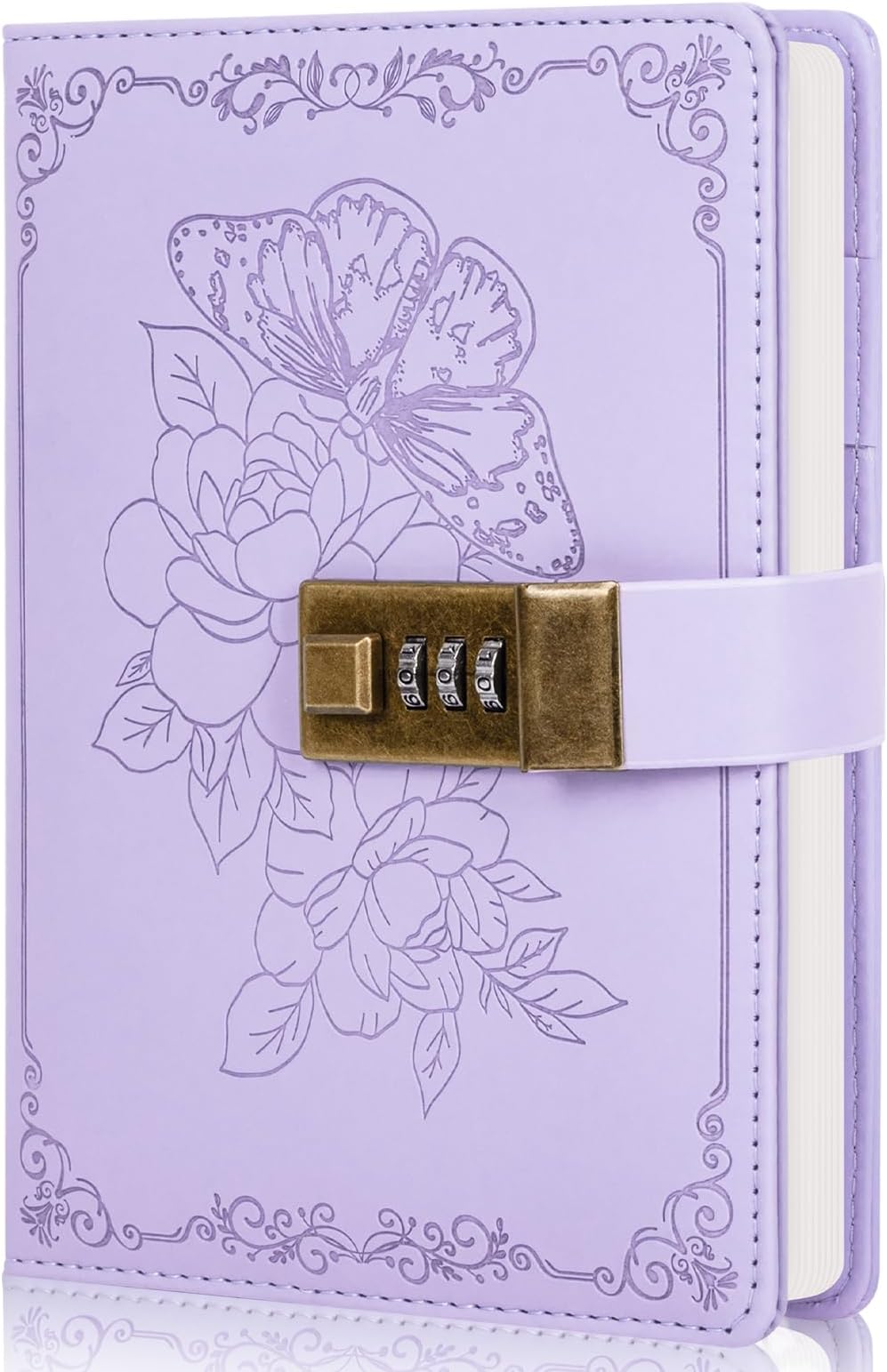 Diary with Lock, Vintage Lock Journal for Women and Girls, Hardcover ...