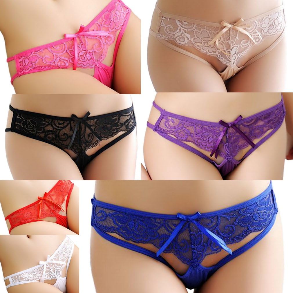 Women Underwear Bandage Lace Thong Briefs Panties B21