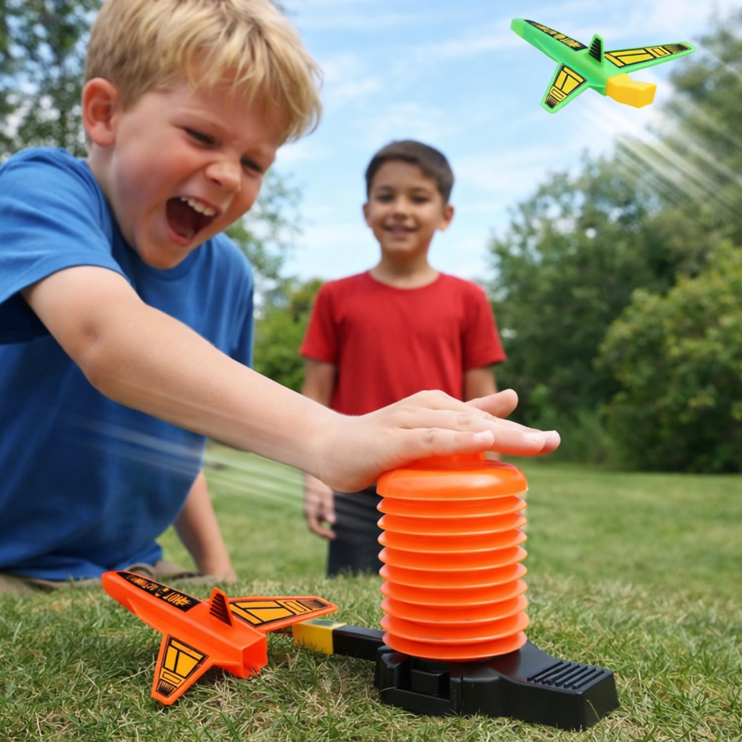 MiniExplorer Ultimate Launch Action Racing Aircrafts Toys Figure Play Set for Kids Boys and Girls,Multicolor