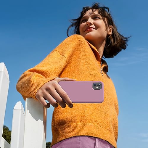 Miniatura 898 de Miracase - Funda diseñada para iPhone 11 con protector de pantalla, funda de goma de silicona líquida, protección total contra caídas y a prueba