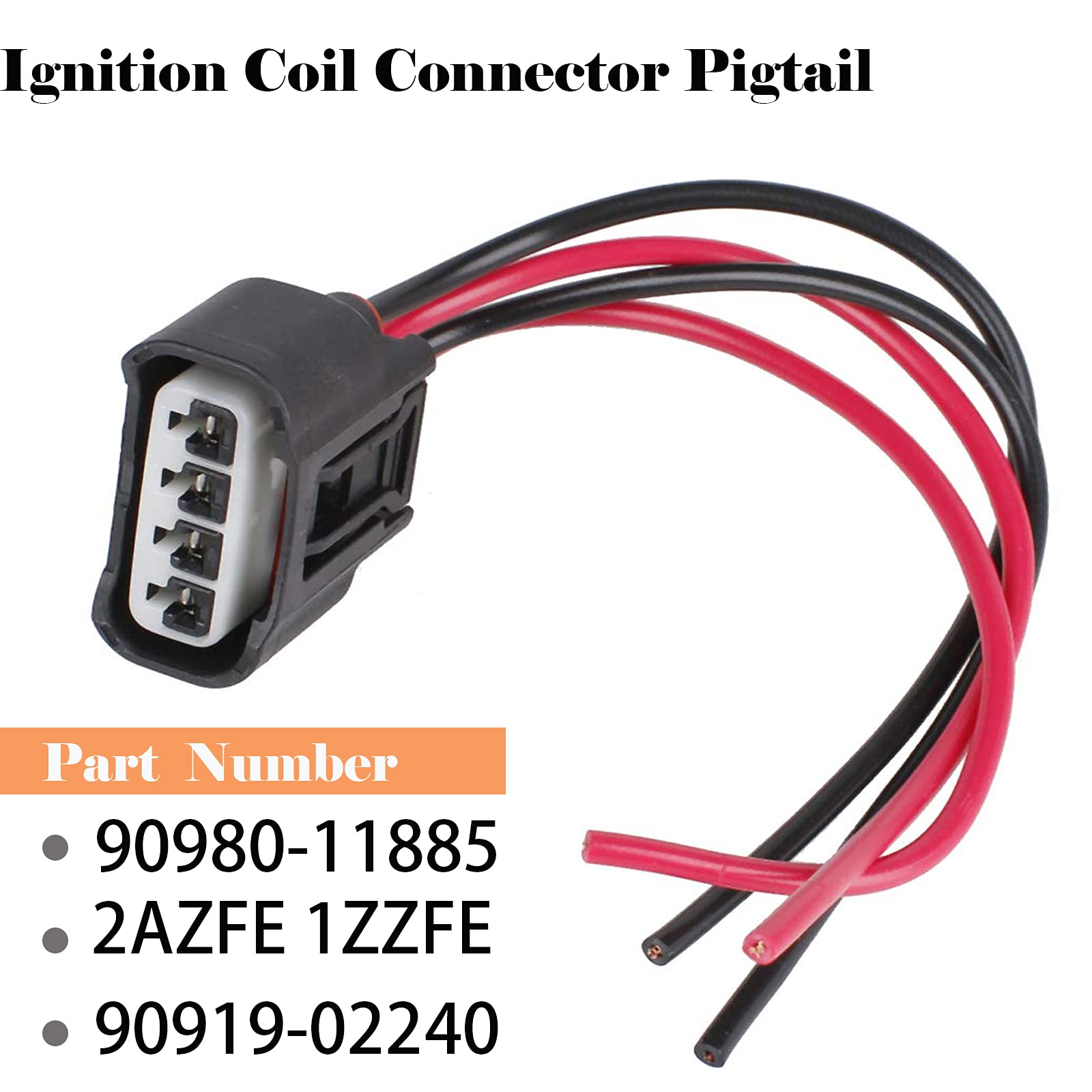 4 Packs Ignition Coil Connector Compatible