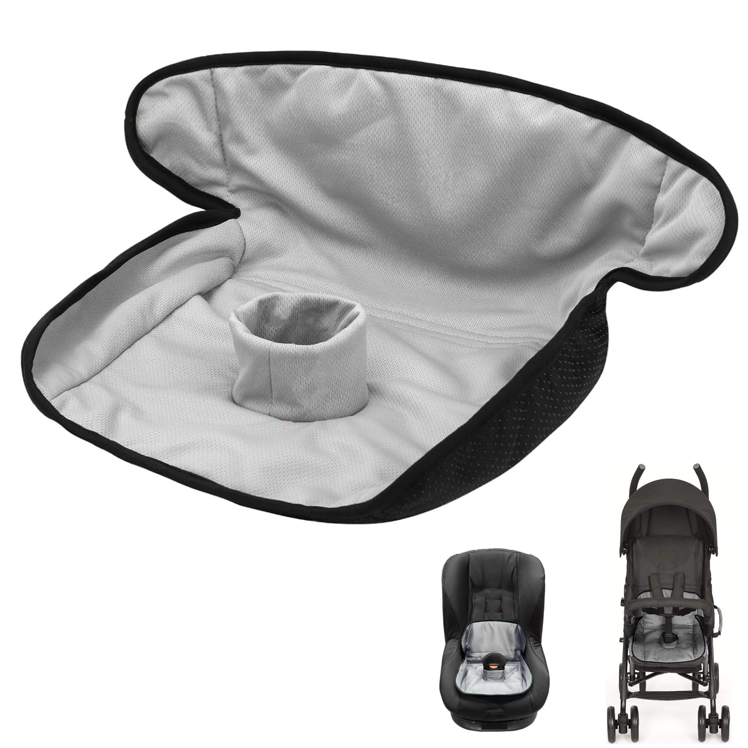 Fodera per Seggiolino Auto per Bambini Protezione per Pipì per Bambini Tappetino per Passeggino Impermeabile Cuscino Protettivo per Seggiolino Auto Protector per Pannolini, Grigio