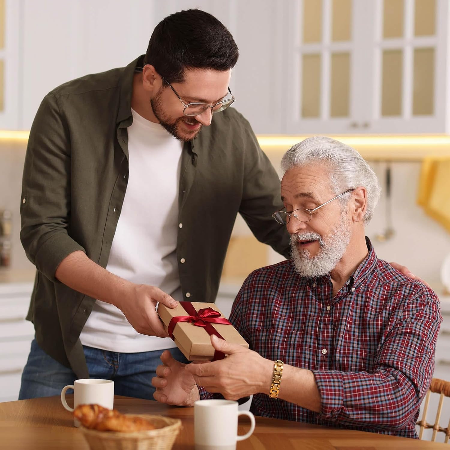 Men Bracelet Stainless Steel men black bracelet Link diamond silver bracelet blue particles jewelry Men chain Gift Boxes - Image 3