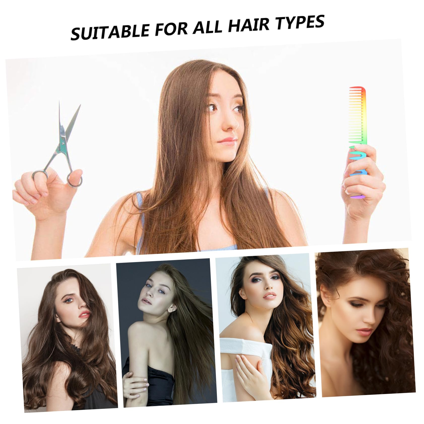 MAGICLULU 9 Stk Friseurkamm Haarkamm Kamm Für Friseursalon Haarshampoo-bürste Scheidekamm Spießkämme Profi Rattenschwanzkamm Friseurkamm Zubehör Haarwaschkamm Locken Regenbogenkamm Plastik