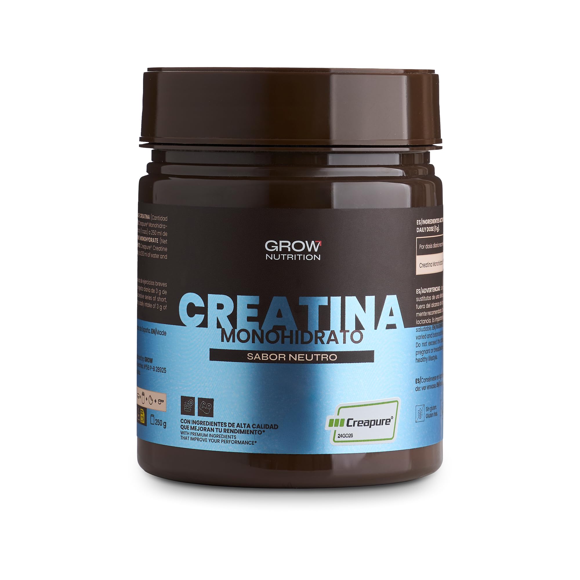 Grow Wellness Lote Proteína Aislada Chocolate y Pistacho 1 kg + Creatina Monohidrato Creapure 250 g | Whey Isolate CFM y Creatina Neutra