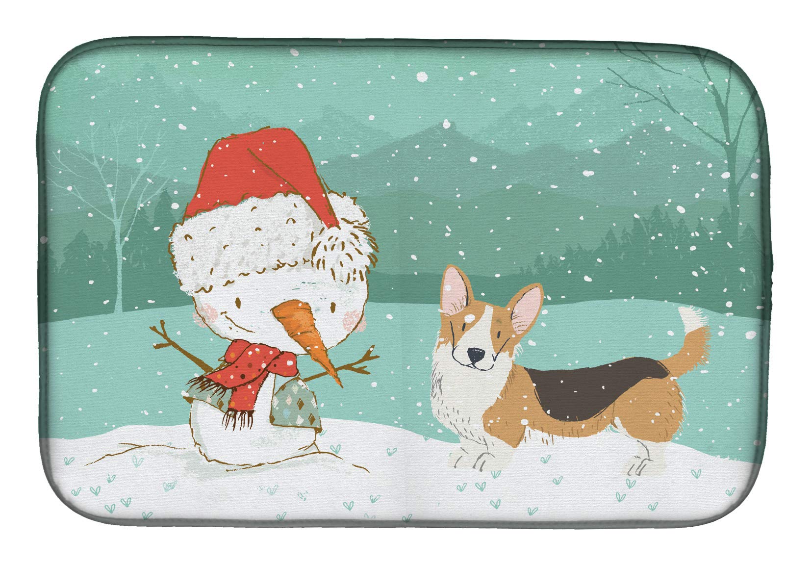 Tapis d'évier Corgi de Noël Caroline's Treasures, le cadeau idéal pour amoureux de chiens