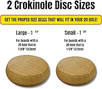 Vista 2 de 26 discos de crokinole verdes y morados, juego completo (grande, 1 1/4 pulgadas de diámetro)