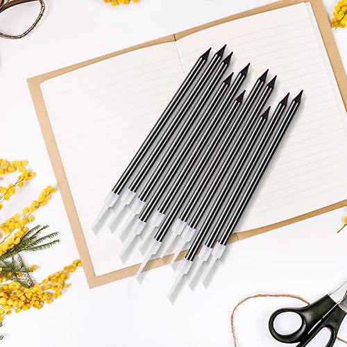 Vista 6 de BEAN LIEVE 30-Count Black Long Thin Birthday Candles, Cake Candles, Birthday Parties, Wedding Decorations, Party Candles, Cake Decorations