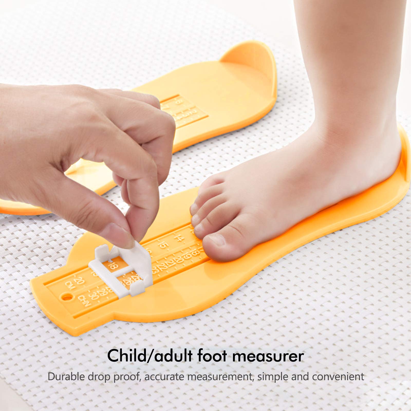 Winfred Lot de 2 Pédimètre - Enfants (2 à 30) - Adultes (17 à 47) - Mesure Pied Dispositif de Mesure pour Déterminer la Pointure