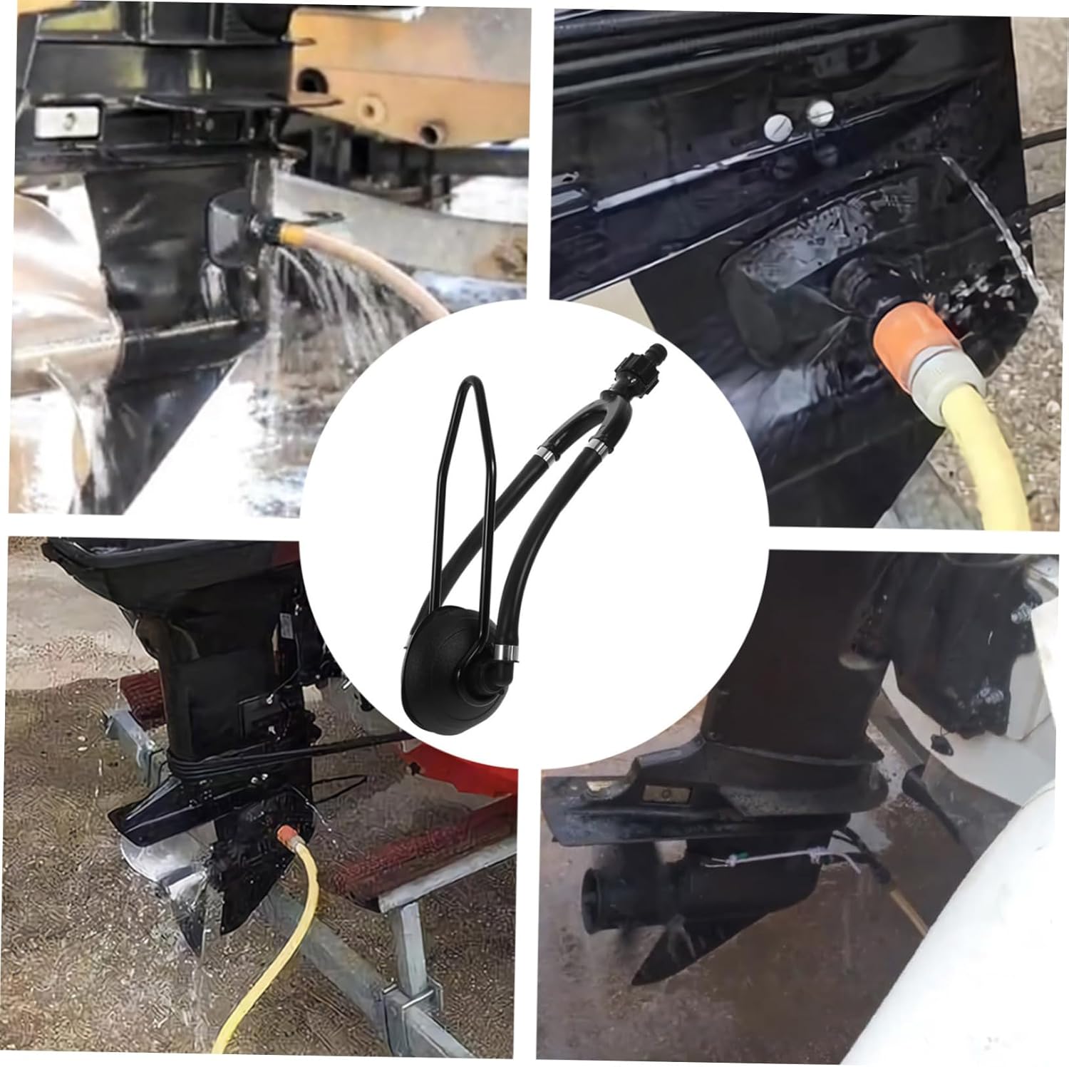 VICASKY Outboard Motor Cleaner Tool Dual Tube Engine Flusher for Efficient Boat Maintenance User Friendly Design for Optimal Motor Performance and Easy Operation