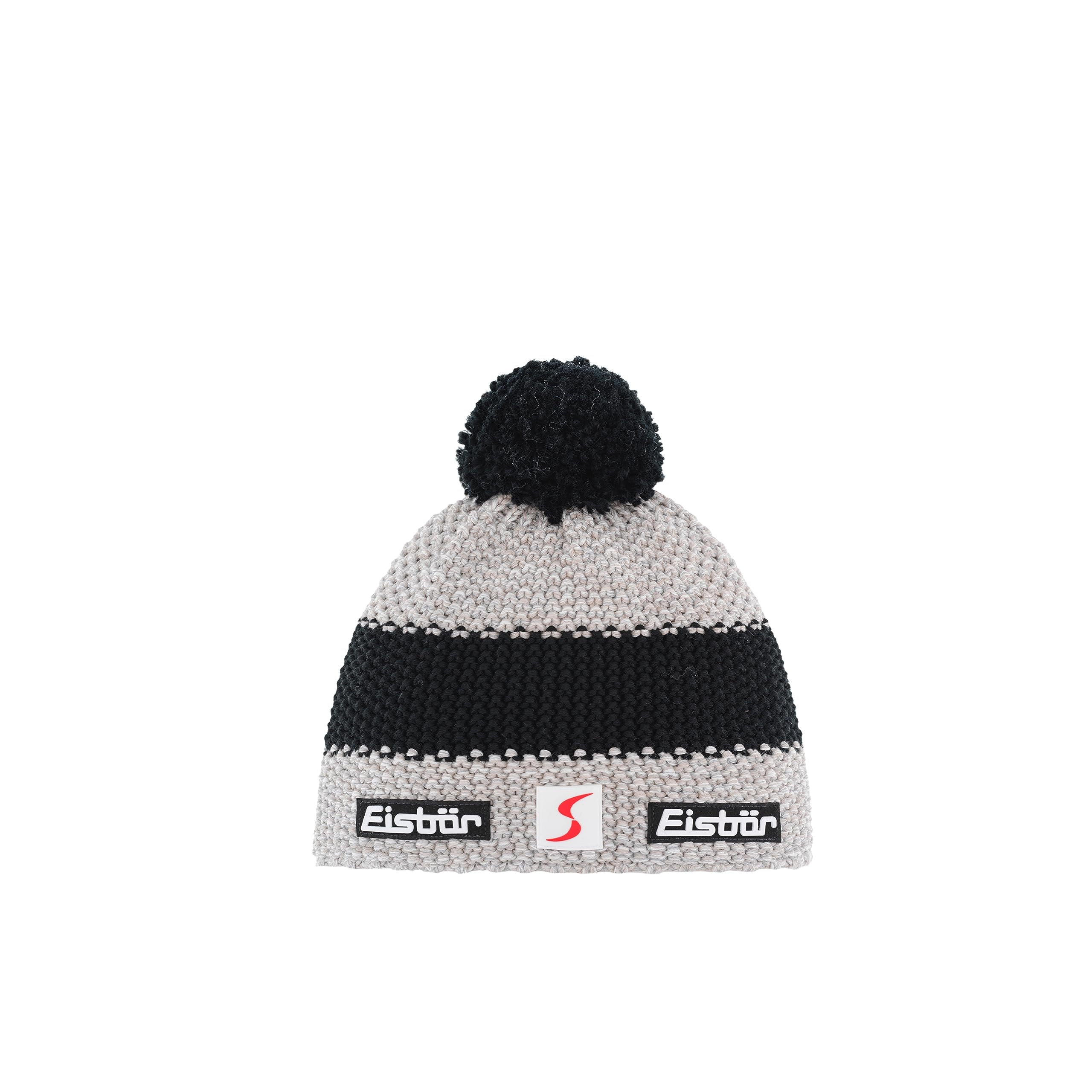 Eisbär Skipool Bommelmütze Beanie Strickmütze Wollmütze Wintermütze Skimütze Damen/Herren - Made in Austria mit Futter, Futter Winter Herbst-Winter
