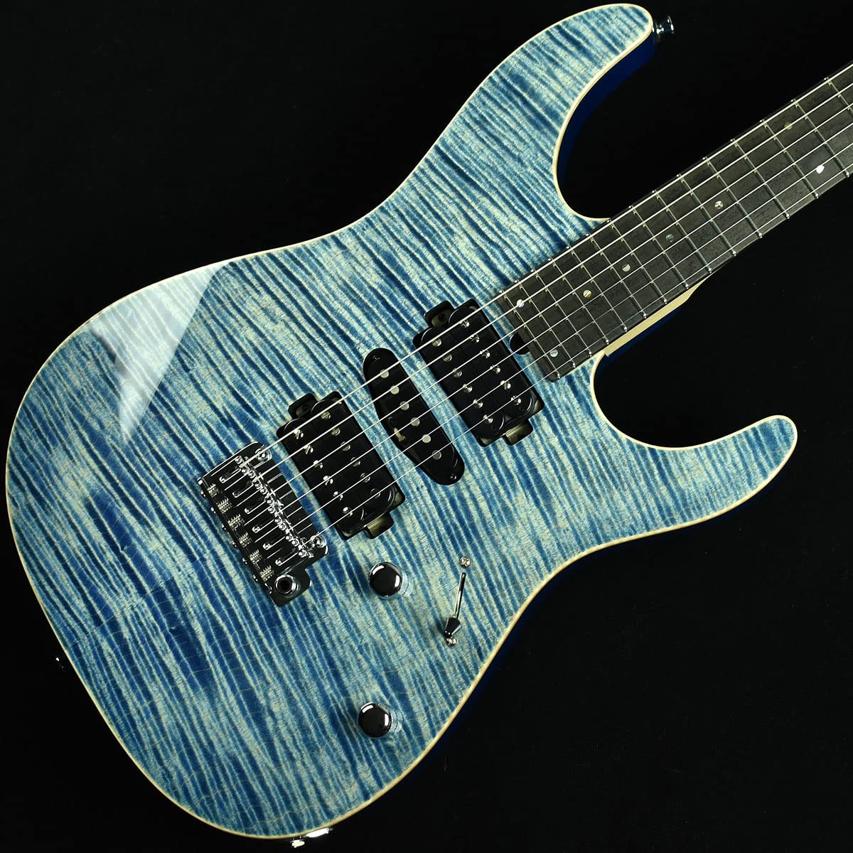Amazon | Ts Guitars DST-Pro24 Flame Top Trans Blue Denim S/N