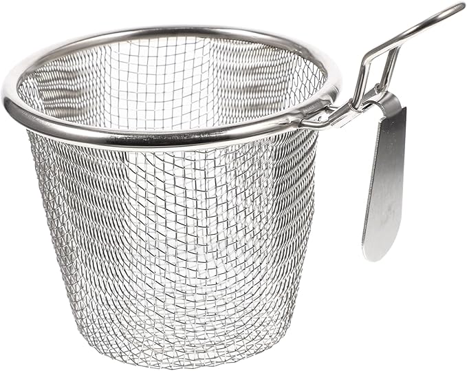 BESTonZON 2 Stück Nudelsieb Mit Holzgriff - Edelstahl Siebkorb Für Hot Pot & Nudeln