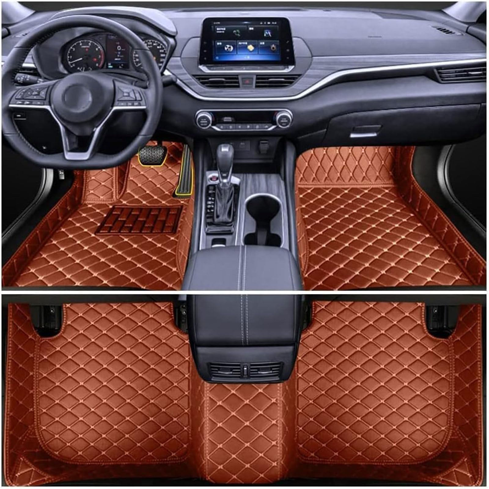 Tapis de sol voiture en cuir pour protéger la moquette de votre Kia Rio II