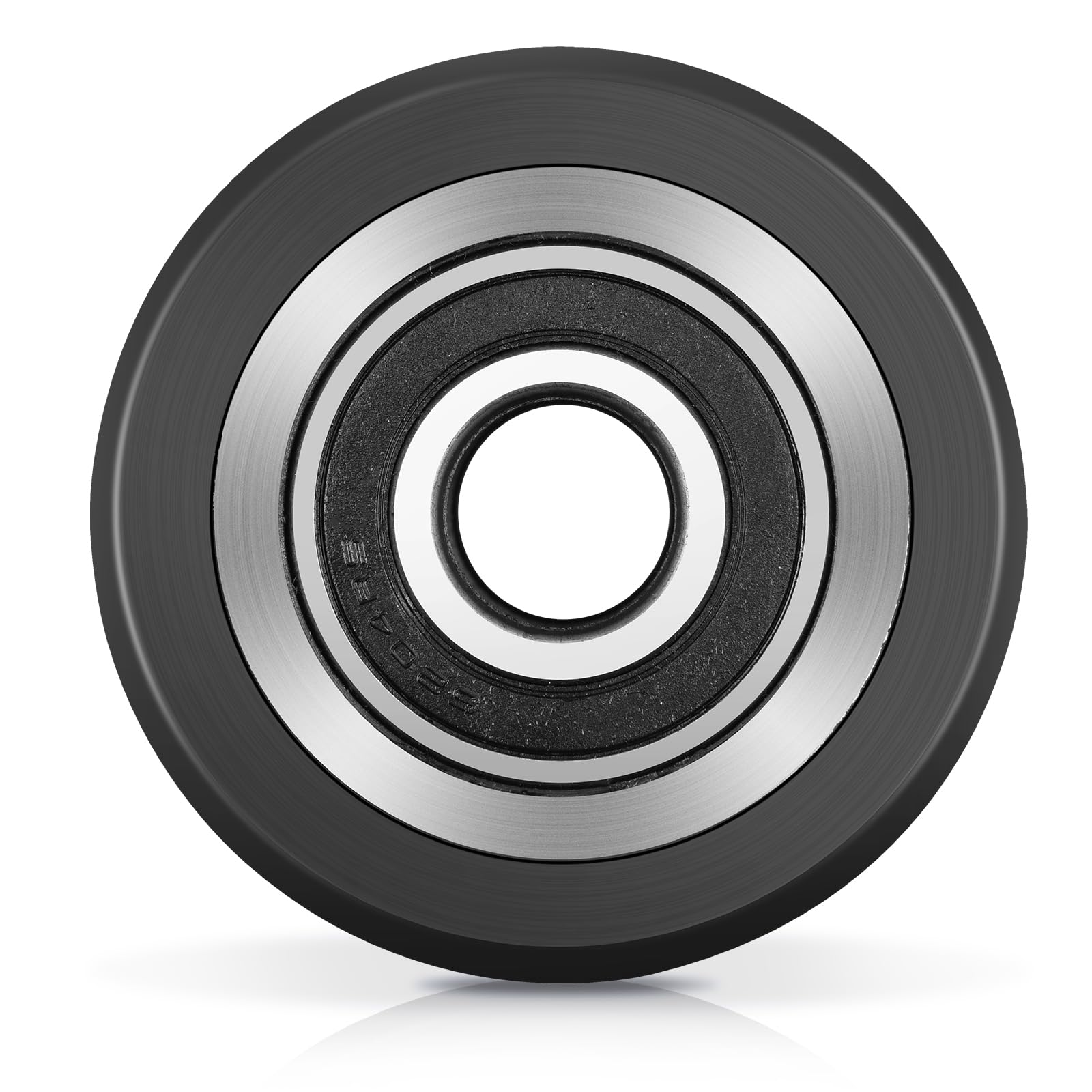 4 pieza Ruedas de Transpaleta, Ruedas de Goma 80 x 70 mm, con Rodamientos de Bolas | Eje de 20 mm | Diámetro de 80 mm | Ancho de 70 mm | Carga máxima 2400 kg