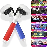 Vista 2 de VR BeatSaber Handles Controller Extension Grips for Oculus Quest 2 Playing BeatSaber Games2 in 1 Upgraded Simple Install for VR DualLong Beat Saber