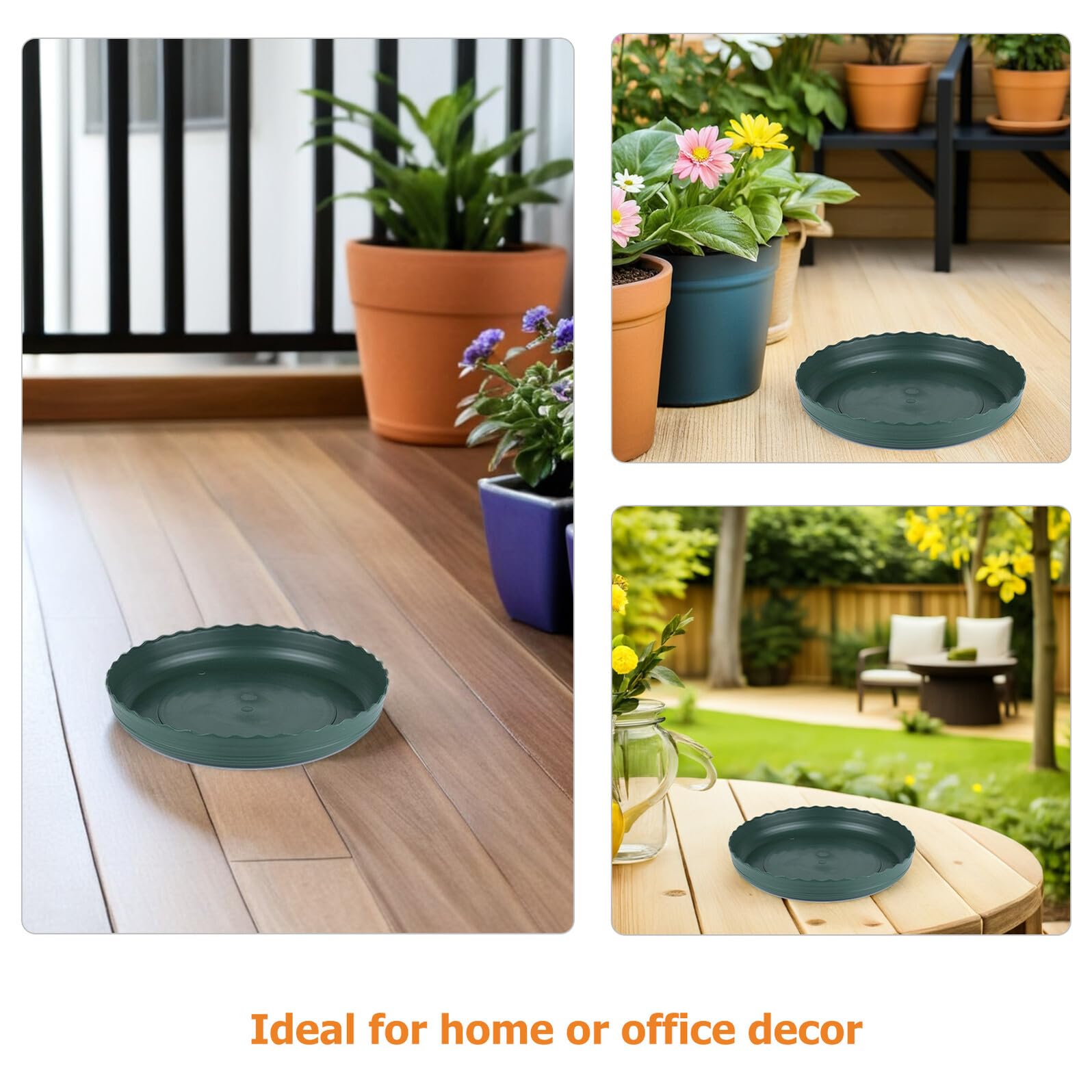 TOYANDONA 20 Piezas Platillos para Plantas Redondos Base para Macetas de Plástico Grueso Bandejas Impermeables para Jardín Interior y Exterior Protección Antigoteo para Plantas