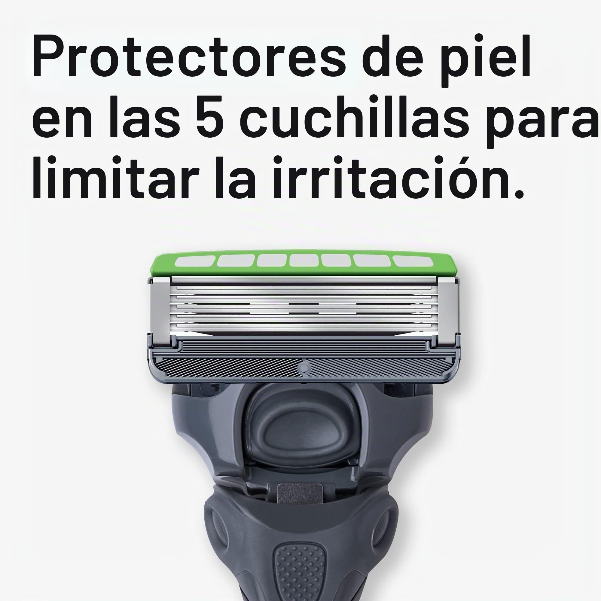 Schick Hydro 5 Sense - Maquinilla de afeitar de piel sensible con tecnología de absorción de golpes para hombres, 1 mango con 2 recambios