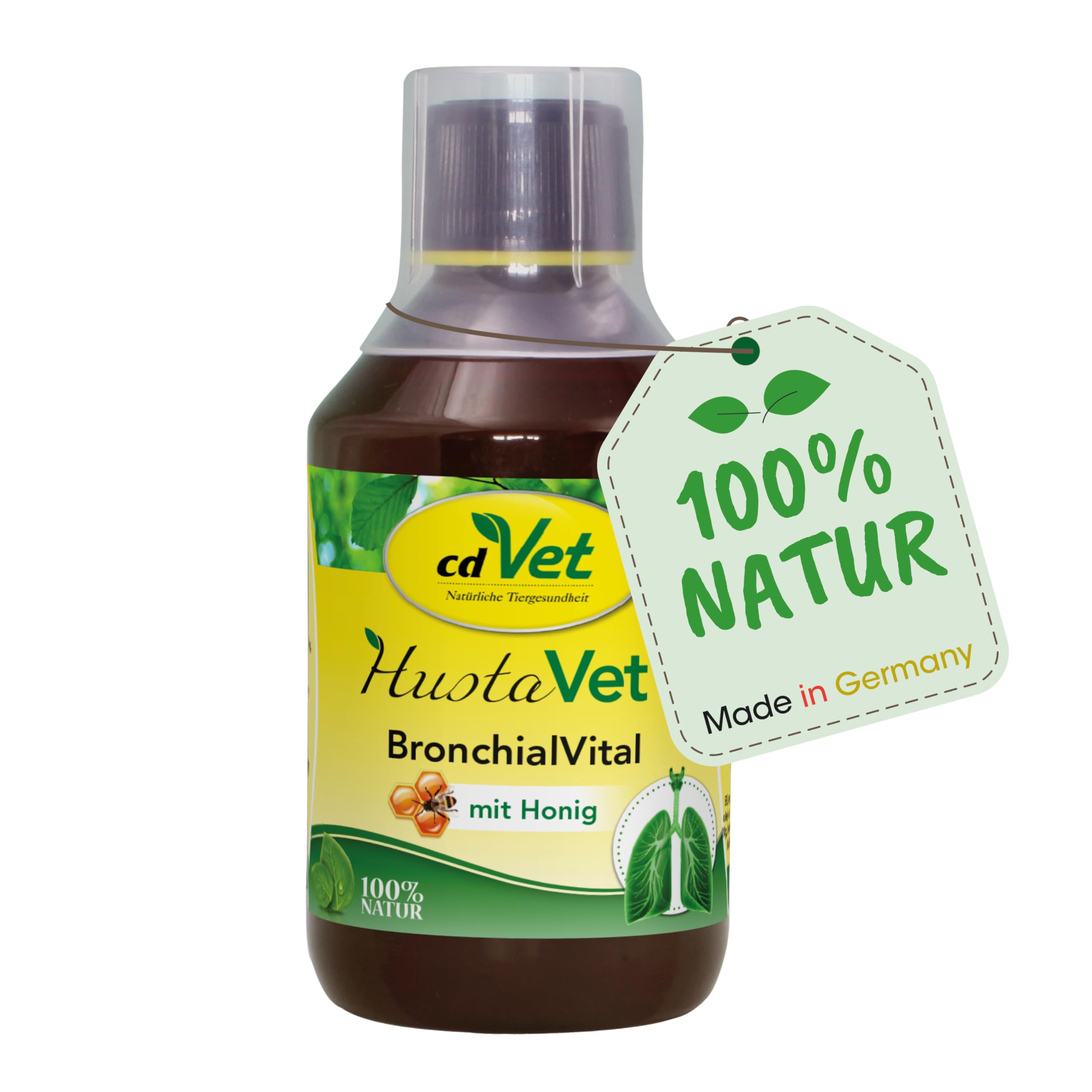 cdVet Natural Products CoughVet BronchialVital 250 ml - Cane - Supporta la Funzione respiratoria Superiore e Le Condizioni respiratorie - meccanismo autopulente della Bronchia - Difesa immunitaria -
