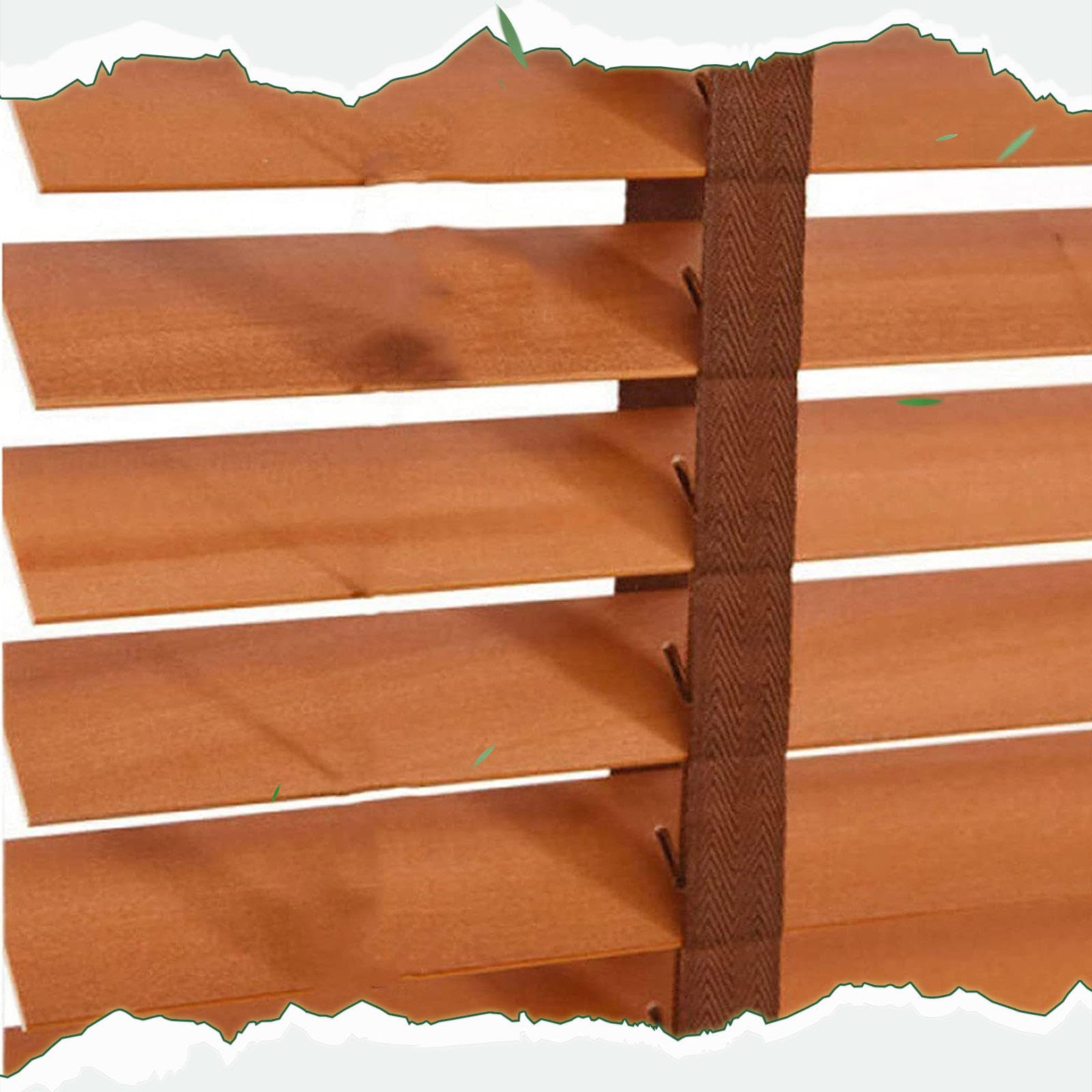 Wooden Venetian Blinds with Tapes,Brown Real Natural Wood Wooden Venetian Window Blinds,50mm Slats Horizontal Blinds,Windows Treatment Privacy Shutters,For Indoor/Outdoor,WxH-105x175cm/41x69in