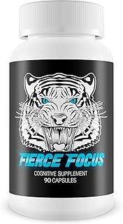 Fierce Focus- Natural Brain Function Support - Memory, Focus & Clarity Formula -Optimal Performance Natural Nootropic and Cognitive Support Supplement - DMAE- 30 Capsules