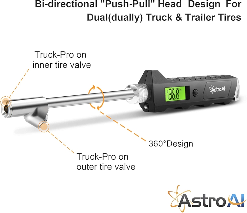 Astroai Digital de neumáticos de presión (Manómetro de rango de medición 0 – 180psi)