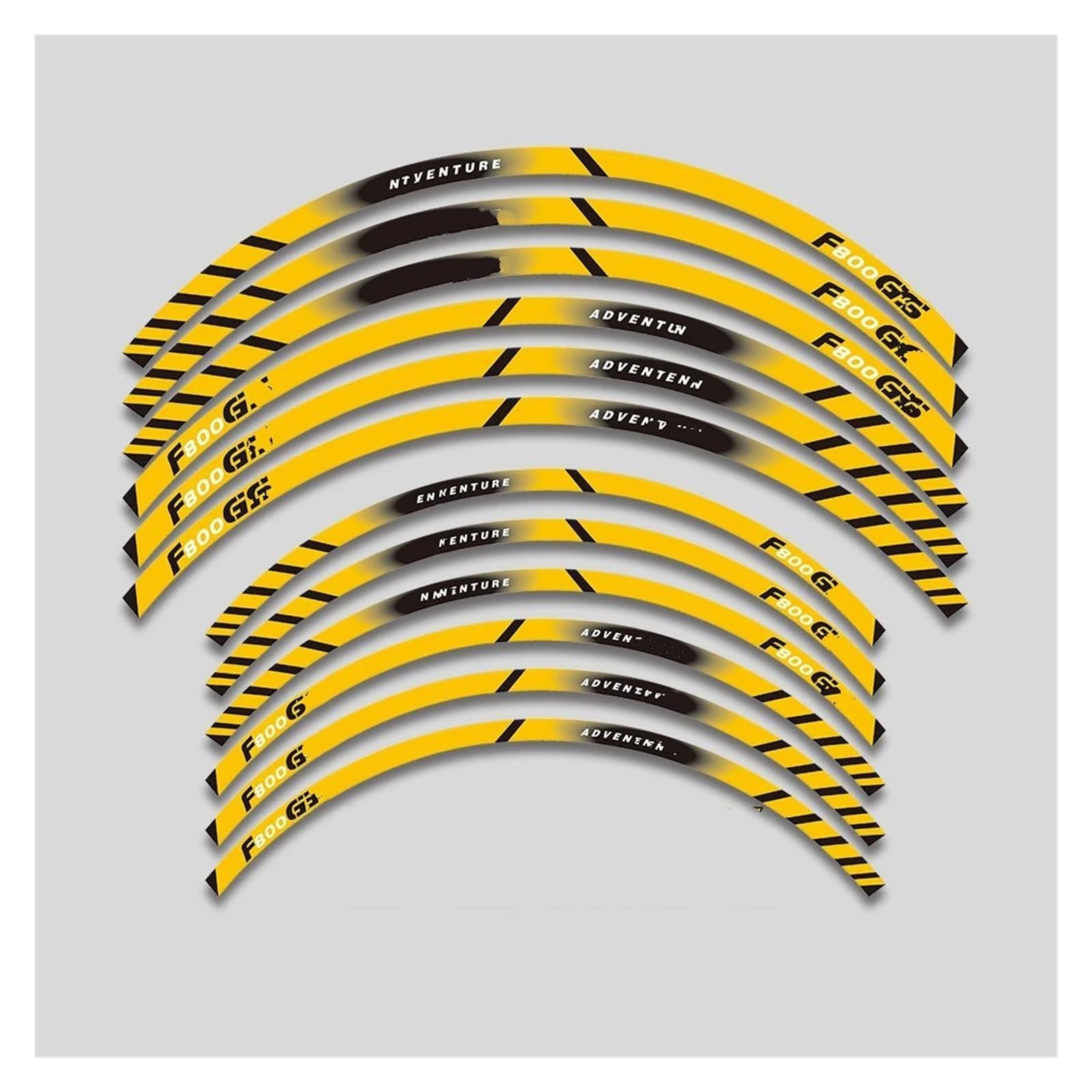 21 17 Motorrad Räder Aufkleber Felge Reflektierende Für F800GS Für F800 Für F 800GS Zubehör Decals Band Set(A1-Yellow)