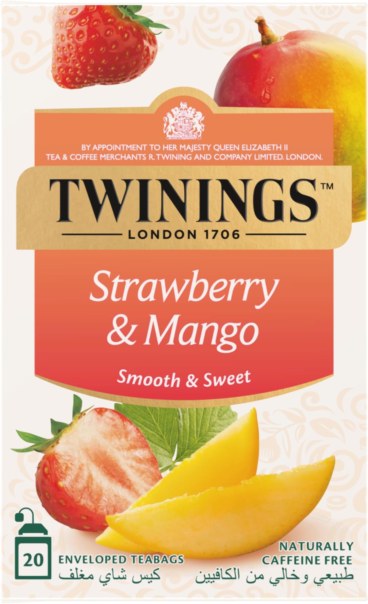 Twinings, Infuso Strawberry & Mango Herbal Tea, 20 Bags, 40 grams