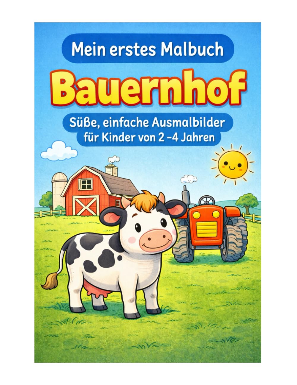 Mein erstes Malbuch Bauernhof: Einfache Ausmalbilder für Kinder von 2–4 Jahren – Bauernhoftiere, Traktor & Malspaß