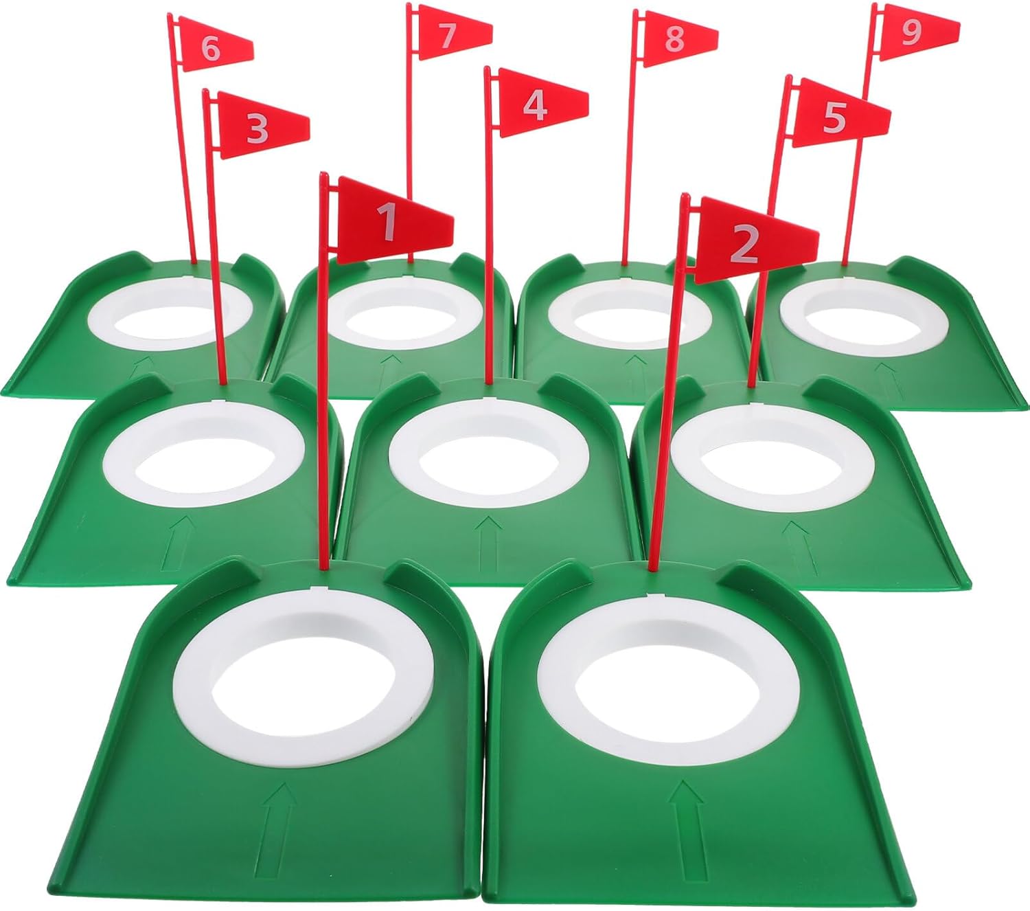 9pcs Golf Putter Practice Putting Hole Indoor Putting Hole Practice Cup Golfs Training Cup Plastic Golfs Golf s Training