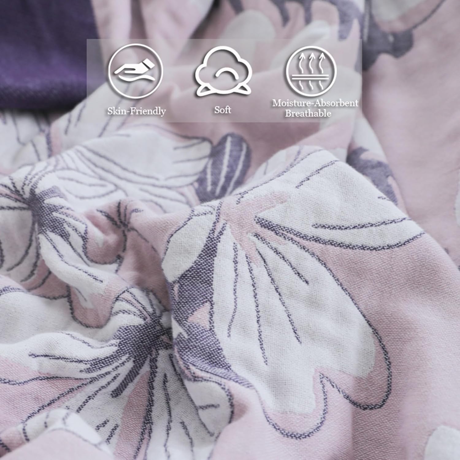 Quilts Twin Size Cotton, Soft Warm Breathable Quilt Core - Stylish Printing Design Healthy Safe Quilted Quilt Blanket Double Sided Contrasting Color Design Comforter(E,200 * 230cm/79 * 91")