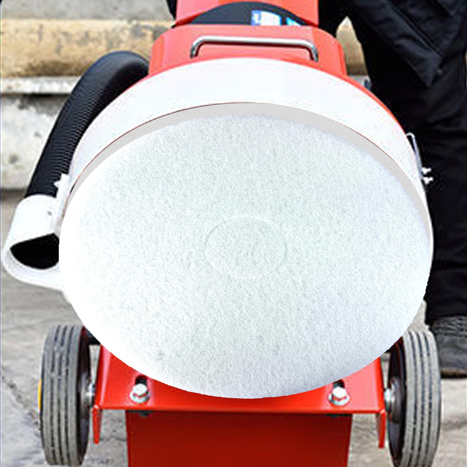 5 Stück Super Pad, 12 Zoll (300 mm) Floor Pads, 25 mm stark, weich weiß - Für Nadelfix-Scheuersaugmaschine, Einscheibenmaschine, Bodenreinigungsmaschine
