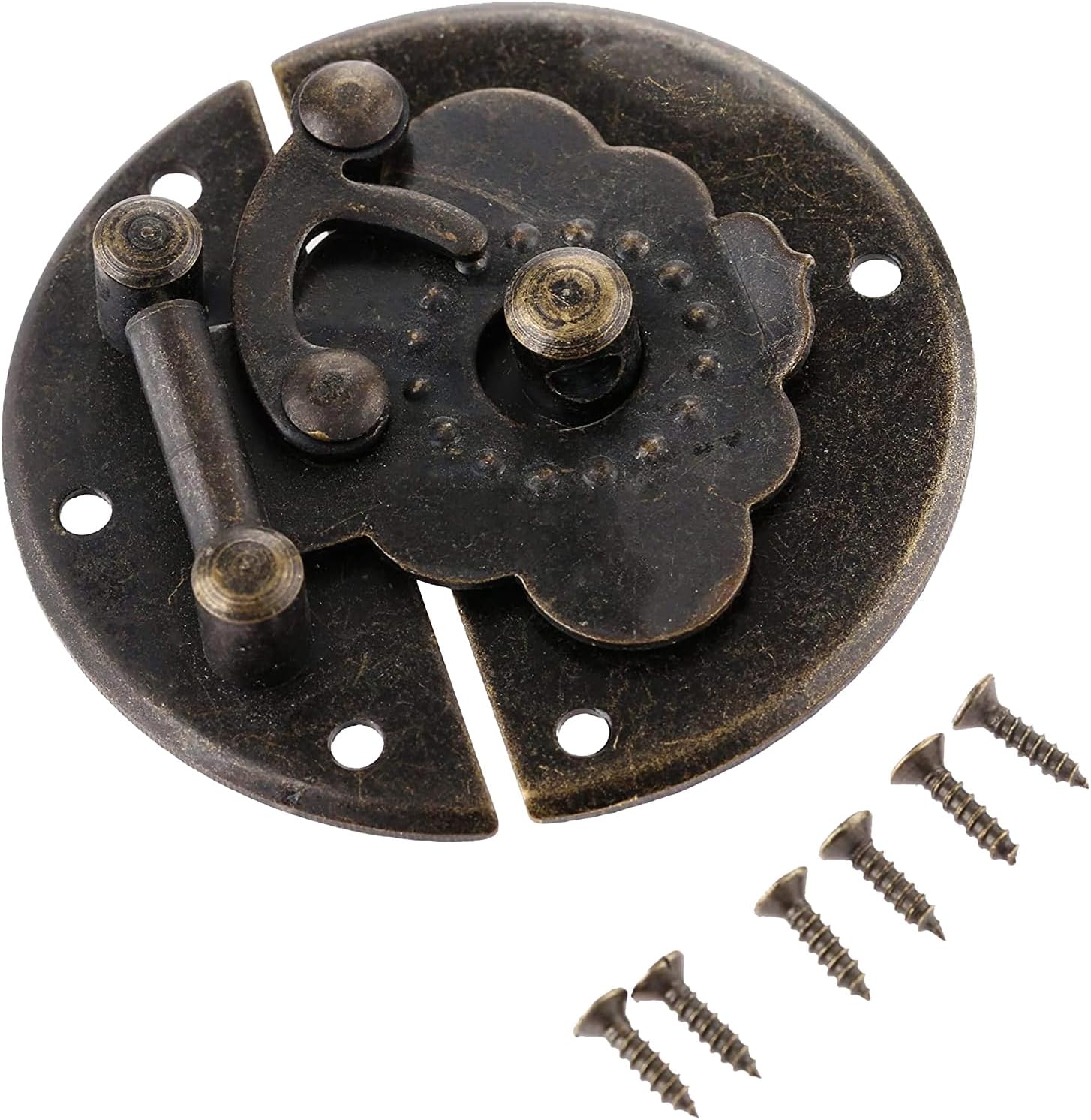 Picture Frame Hook,Picture Hooks Antique Buckle 41x41mm Iron for All Styles Wallets Easy Install Material The Alloy Sturdy Large Hole CD79 Bronze Tone(41mm*41mm,8pcs)