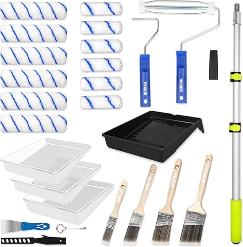 Paint Roller Kit with Extension Pole, 27 Piece Set, 2