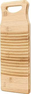 Cabilock Washboard for Hand Washing Clothes, Clothes Wash Boards, Old Fashioned Hand Washer for School, Anti-Slip Bamboo Clothing Wash Laundry Scrub Board for Home Use