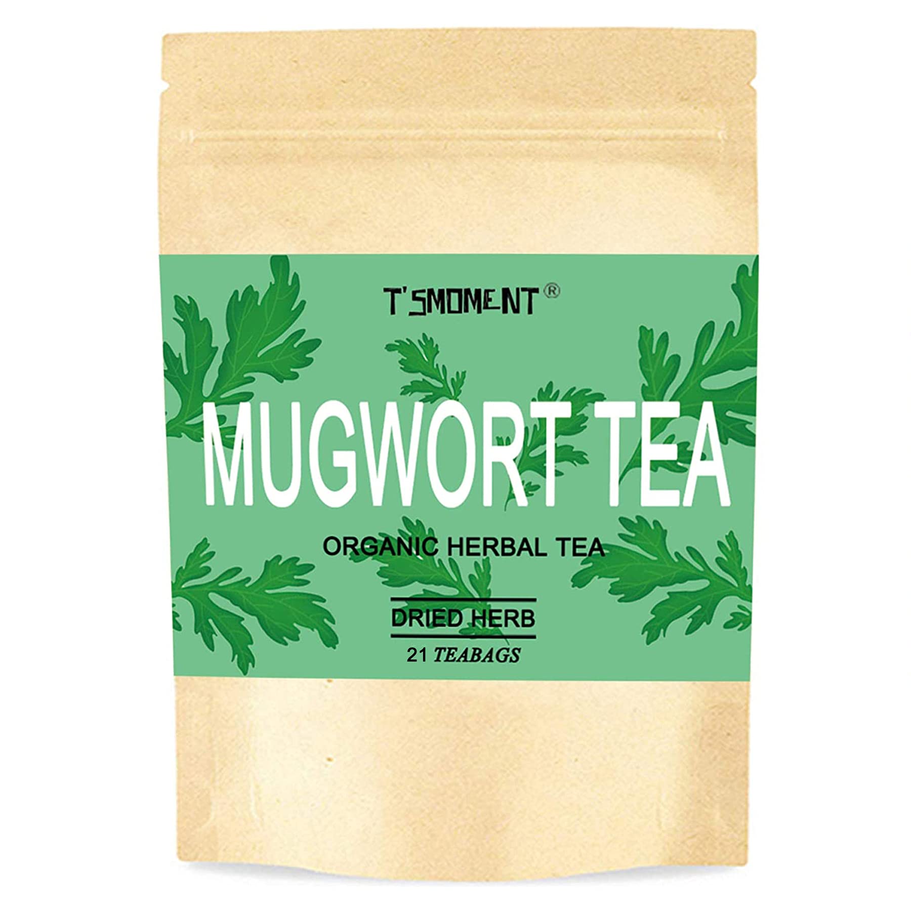 Mugwort Tea 21 Tea Bags, Organic Asian Herb Tea Mugwort Leaves