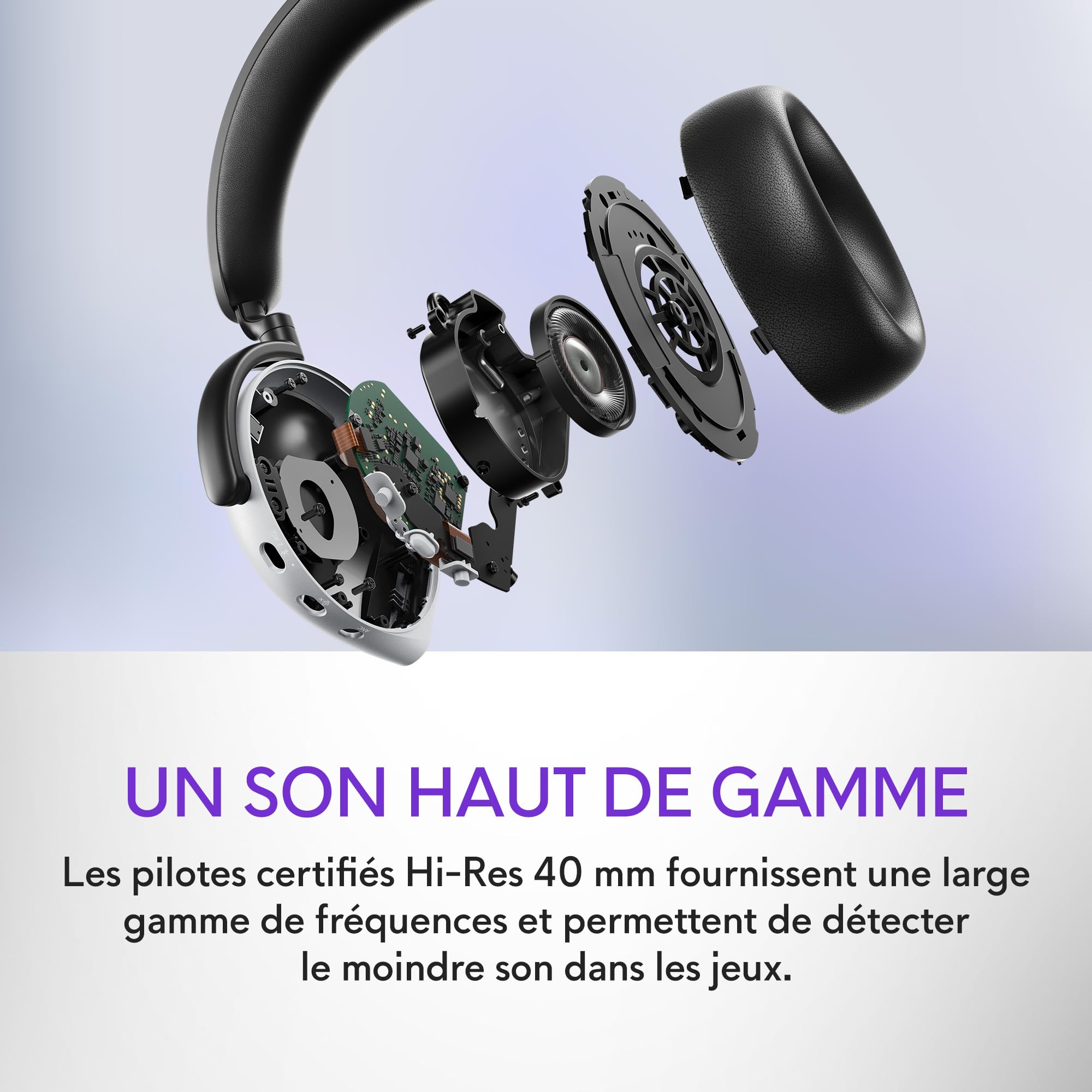 Casque de gaming Tri-Mode sans fil Alienware - AW920H, Lunar Light