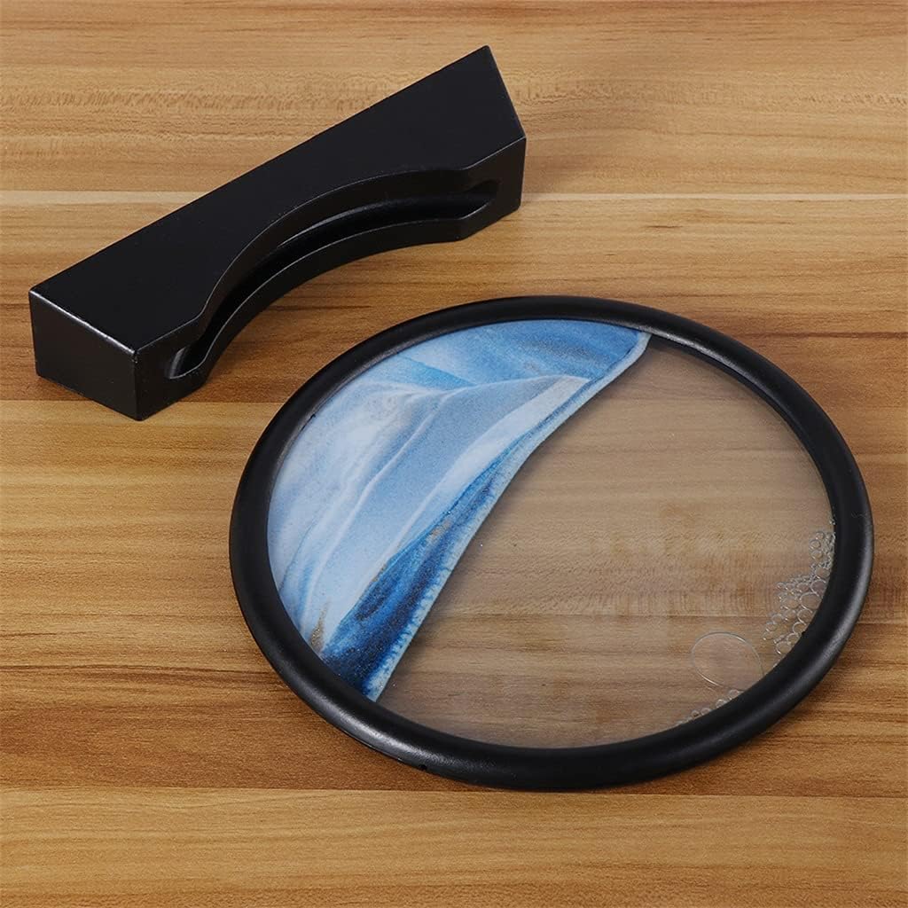 3D Sandscape Moving Sand Picture Frame Liquid Landscape Painting Glass Photo Desk Ornaments Display Sand Motion Art Home Decor (Color : G)