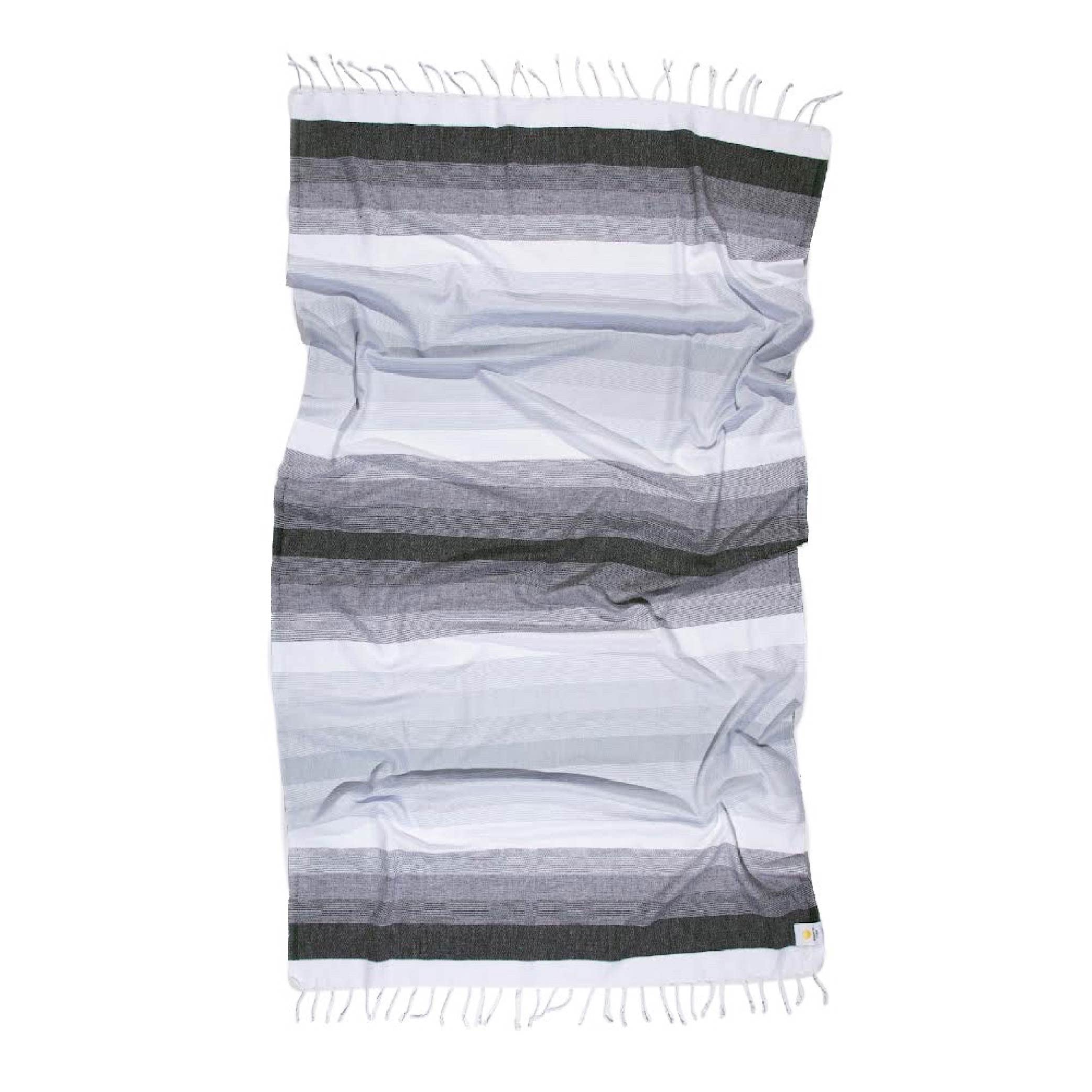 Pineapple Stuff Thin, Compact Beach Towel, 100% Natural Cotton, Light Weight, Soft, Super Absorbent, Sand Free Towel. (Black)