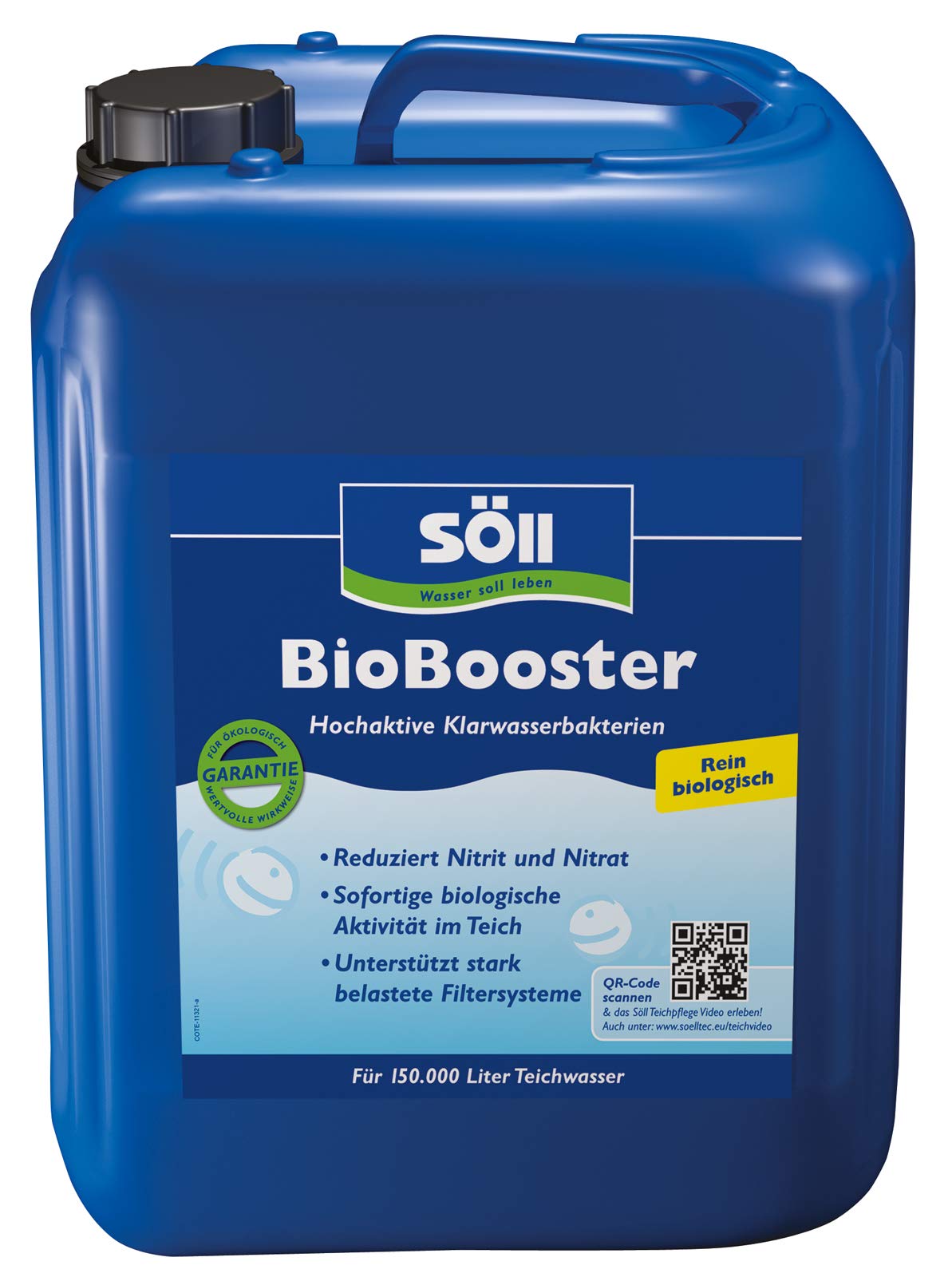 Söll 80409 BioBooster 5 l - biologischer Teichwasseraufbereiter, hochaktive Klarwasserbakterien, erneuern Gleichgewicht im Gartenteich Fischteich Schwimmteich