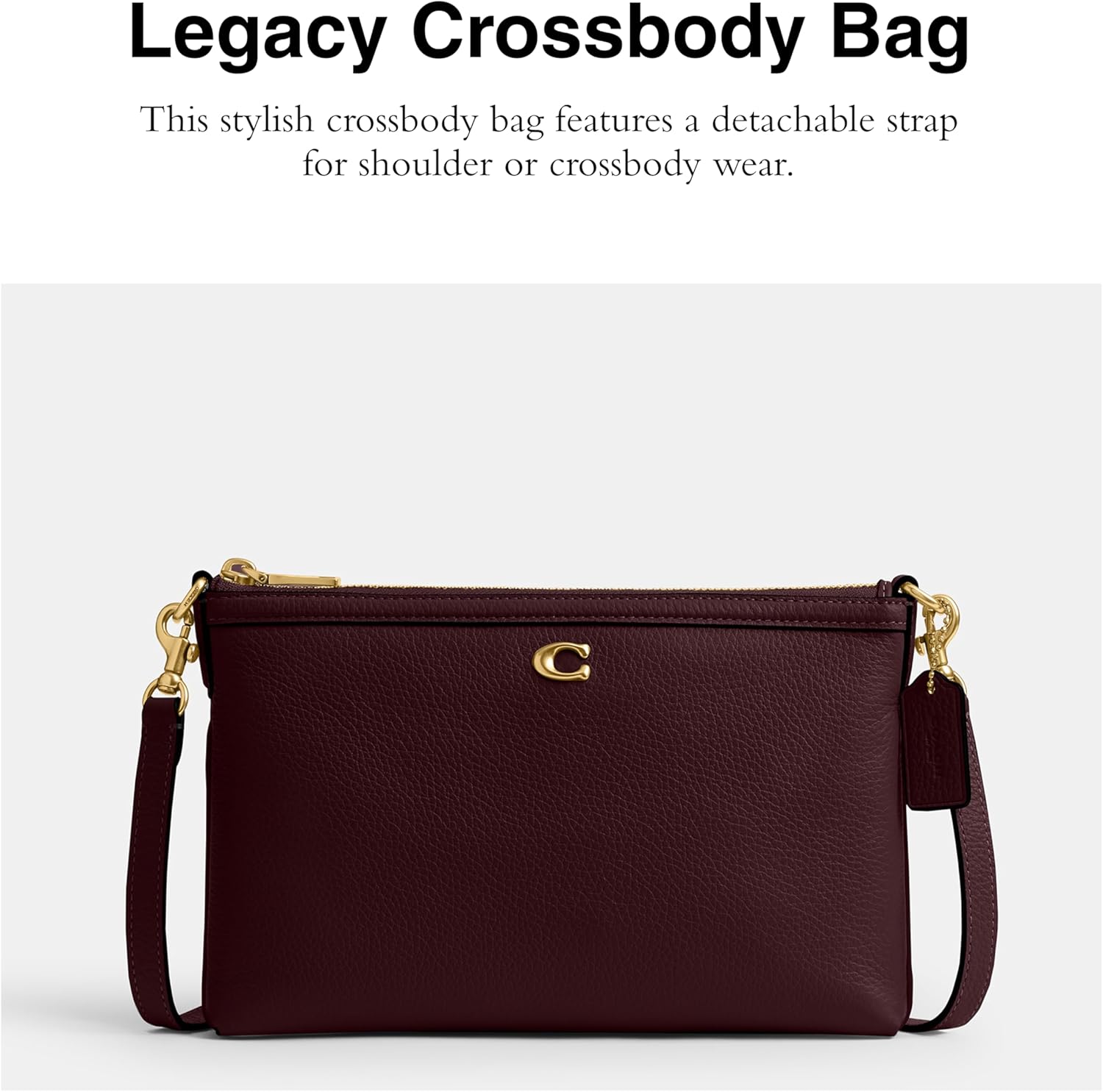 Coach Womens Legacy Zip Top Crossbody - Image 2