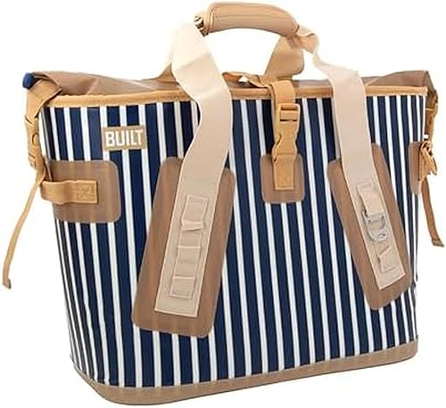 BUILT Enfriador suave soldado grande, soporta hasta 10 libras, rayas atlánticas