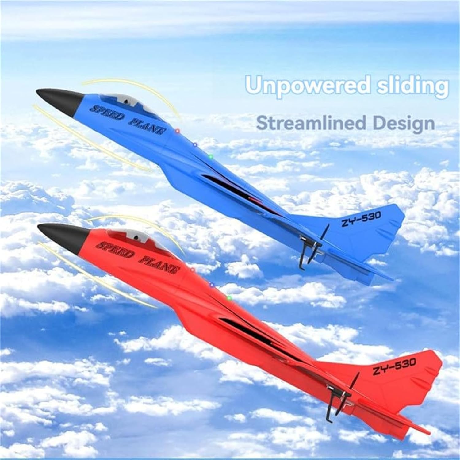 Zy 530 Pro RC Samolot, 2,4 GHz RC pilot zdalnego sterowania modelem samolotu myśliwskiego, RC helikopter z światłami, elektryczne światło 360° Flip pilot zdalnego sterowania samolotem, dla