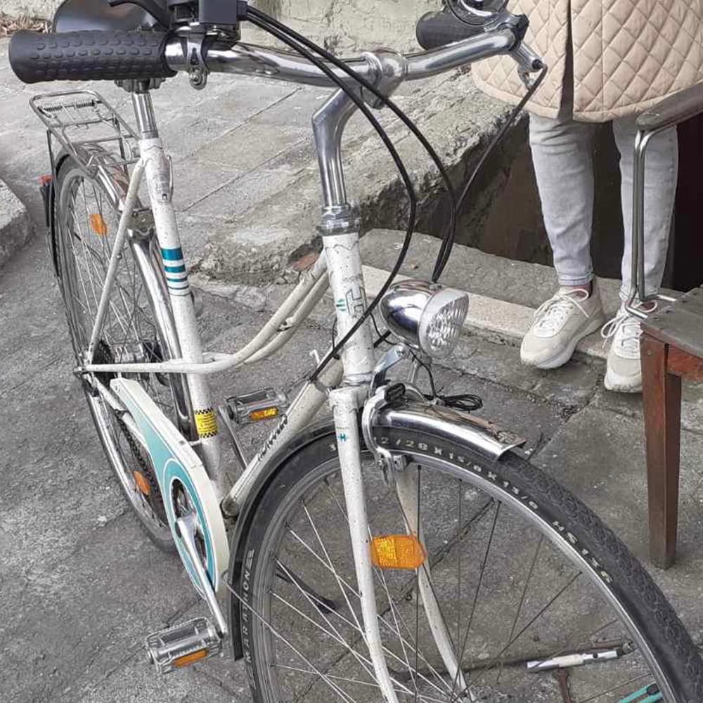 Faro per Bicicletta a 7 LED, Stile retrò Classico, Faro Anteriore per Bicicletta, Luce di Sicurezza fendinebbia Anteriore.