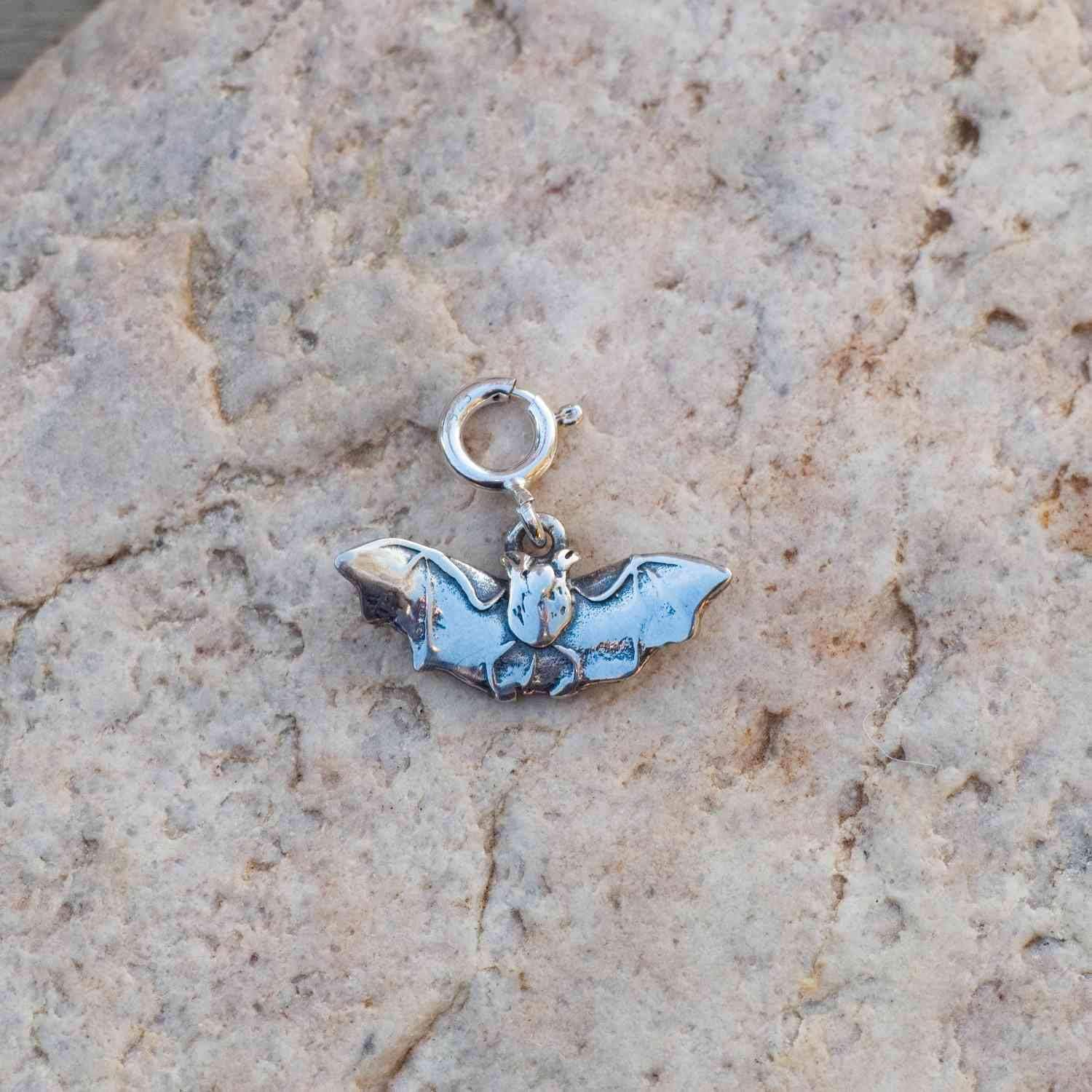 Sterling Silver Bat Charm for Charm Bracelet