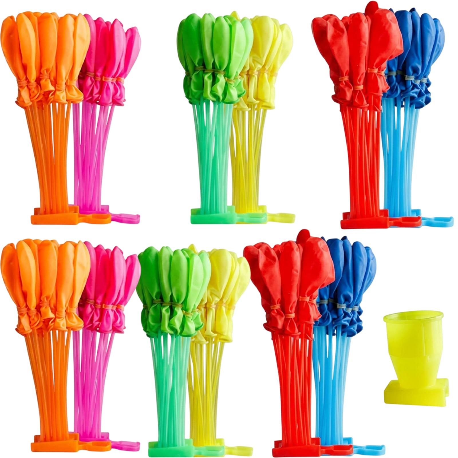 216 Pcs Water Balloons for Kids Easy Fill,Water Balloons, Multicolored Water Bombs with Quick Fill Nozzle, Outdoor Summer Water Games for Pool Parties and Family Gatherings