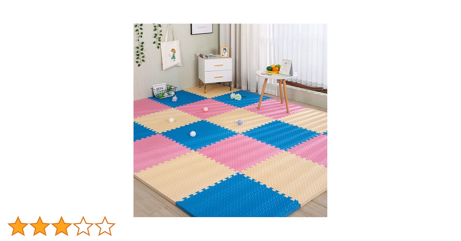 Amazon.co.jp: [ZS2L7] フロアマット 遊びマット 60*60*1.2*6