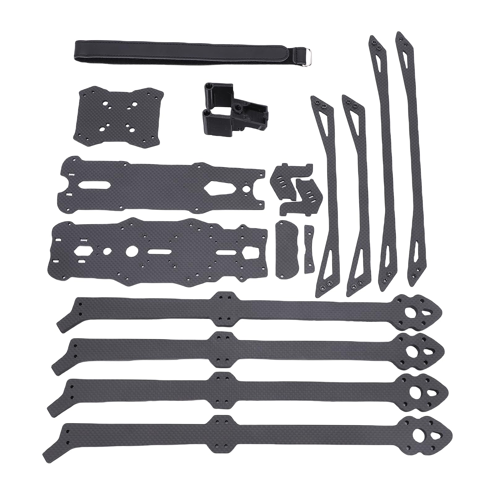 RiToEasysports Rama Drona z Włókna Węglowego, Zestaw Ramy do Quadkoptera Wyścigowego z Rozstawem Osi 570 Mm, do 13-calowych śmigieł, z Ramionami o Grubości 8 Mm i płytą dolną o Grubości 3,